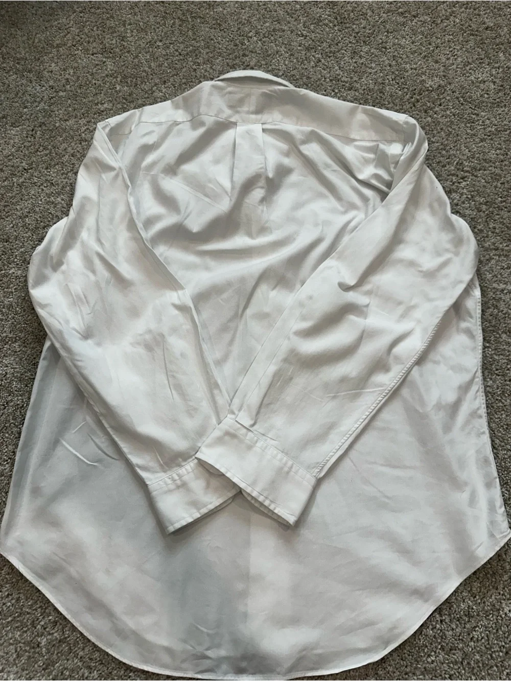 Ralph Lauren White Button-Down Oxford Shirt with Navy Pony - Picture 3 of 3
